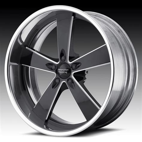 American Racing Vn472 472 Burnout Black Polished Custom Rims Wheels