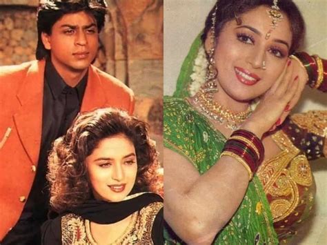 vintage pic featuring madhuri dixit shah rukh khan is unmissable