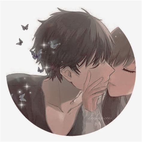 Aesthetic Anime Couple Matching Icons Kissing 564 X 564 Jpeg 35 кб