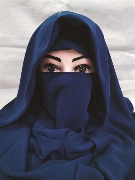 Plain Niqab Ready To Wear Dark Navy Blue Suzain Hijabs