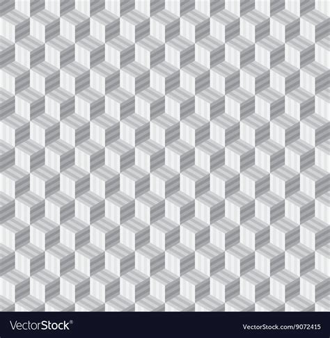 Abstract Geometric Hexagon Cube Seamless Patterns Vector Image