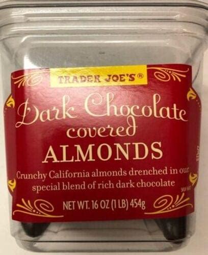 Trader Joes Dark Chocolate Covered Almonds 40 G Nutrition