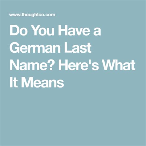 Most common german names decade by decade. Do You Have a German Last Name? Here's What It Means ...