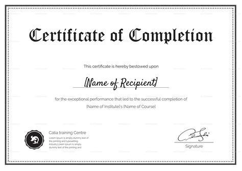 Free Editable Certificate Of Completion Template Word Free Printable