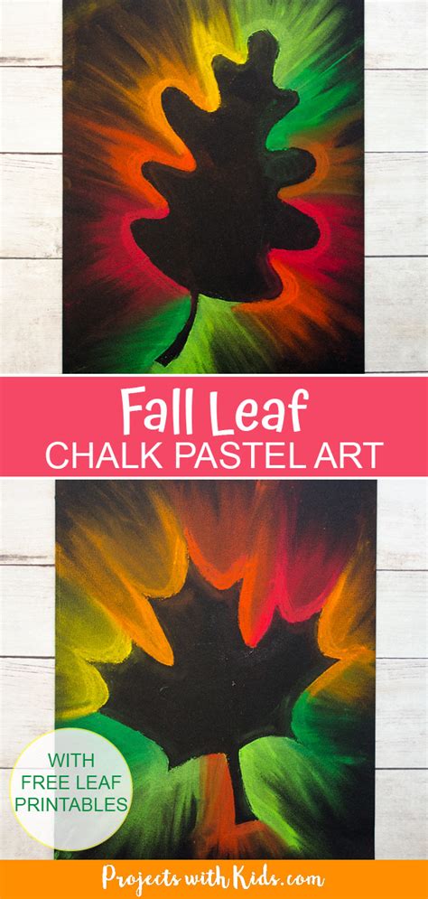 Gorgeous Fall Leaf Chalk Pastel Art Kids Can Make Projects With Kids