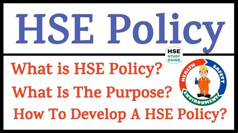 Hse Policy Health Safety And Environment Policy Purpose Of Hse