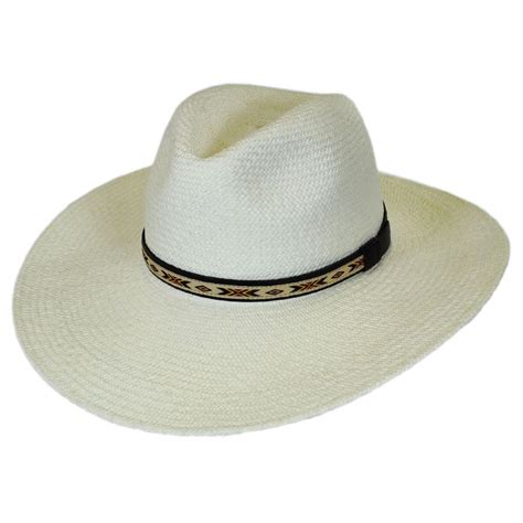 Pantropic Southwest Panama Straw Wide Brim Fedora Hat Panama Hats