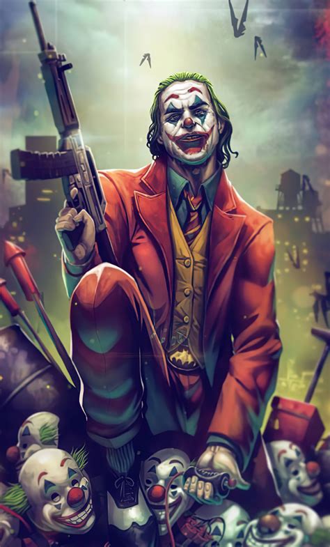 X Joker With Gun Up K Iphone Hd K Wallpapers Images Backgrounds Photos And Pictures