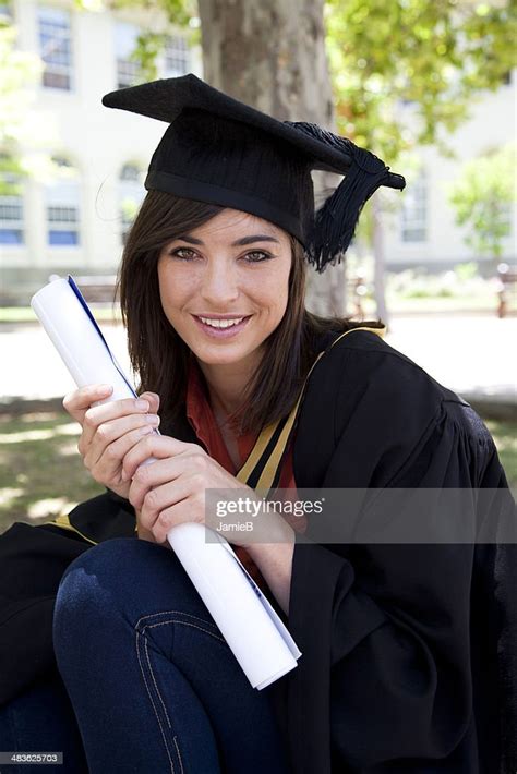 Female Graduate Holding Diploma High Res Stock Photo Getty Images