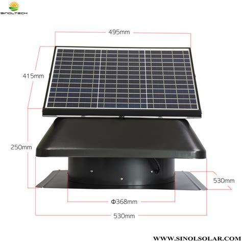14inch 20w Solar Powered Attic Ventilation For Roof Pv Adjustable