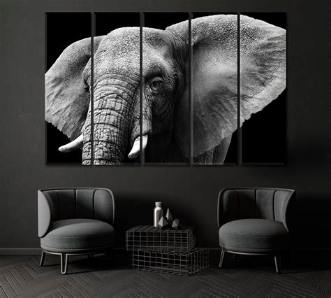 Elephant Wall Art Elephant Canvas Print Elephant Wall Art Etsy