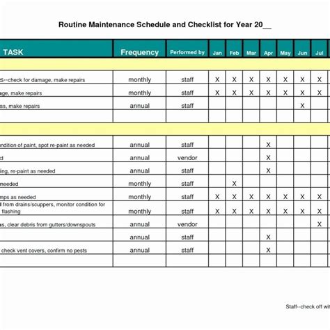 equipment maintenance schedule spreadsheet ~ excel templates