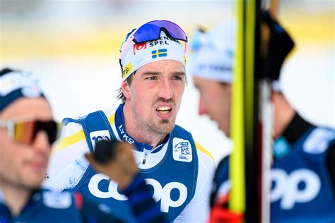 Calle Halfvarsson efter jaktstarten i Tour de Ski