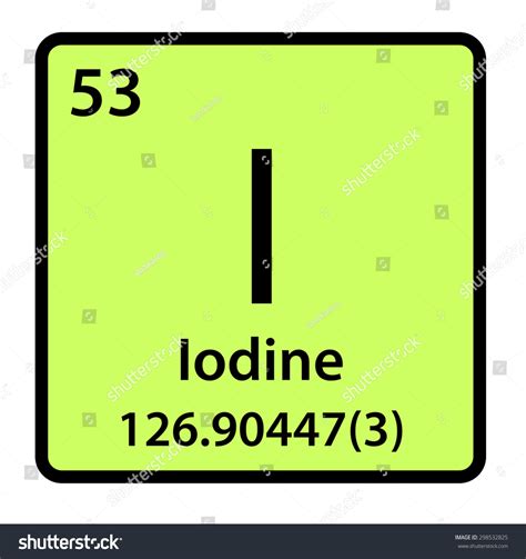 Element Iodine Of The Periodic Table Royalty Free Stock Photo