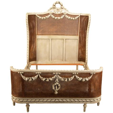 Gently used, vintage, and antique louis xvi furniture. French Louis XVI Style Antique Original Paint and Cane Bed ...