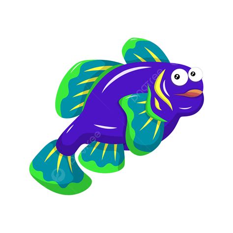 Purple Fish Vector Art Png Purple Fish Cartoon Fish Green Png Image