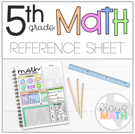For asking the price of things, we can use these expressions : 5th Grade Math Reference Sheet | Kraus Math | Math ...