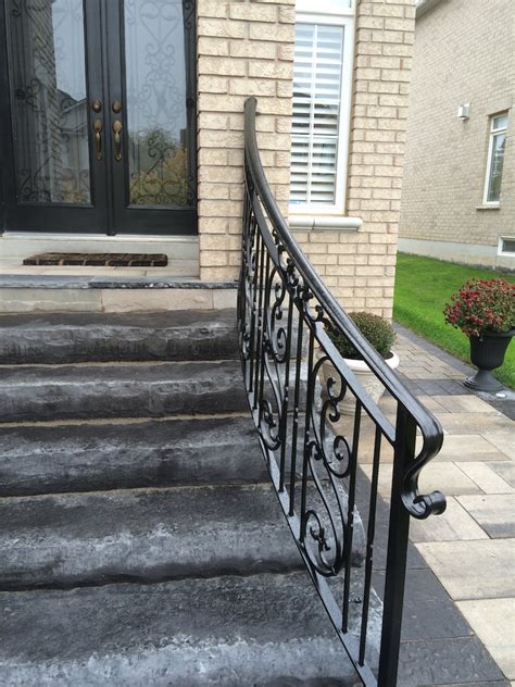 This may either be wrought iron, which is ductile and durable and may be hammered into elaborate shapes when hot, or the cheaper cast iron, which is of low ductility and quite brittle. GALLERY | EXTERIOR | Wrought Iron Railings - Innovative ...