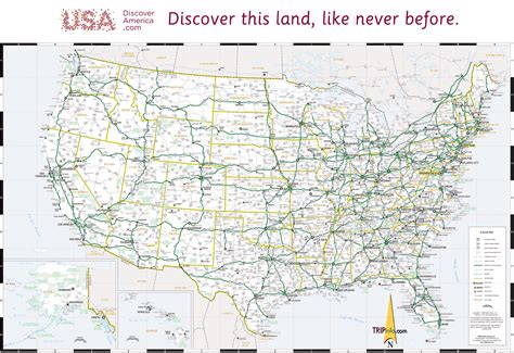 Printable Road Map Of The United States Map Of The United States