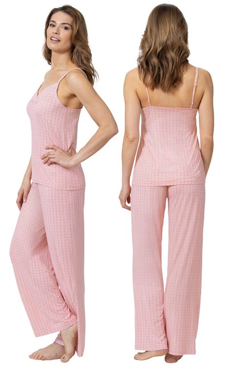 Naturally Nude Cami Pajamas Pink 3x In Naturally Nude Pajamas And Sleepwear Pajamas For Women