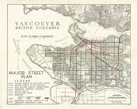 Vintage Vancouver Carte Carte De Vintage Vancouver Colombie