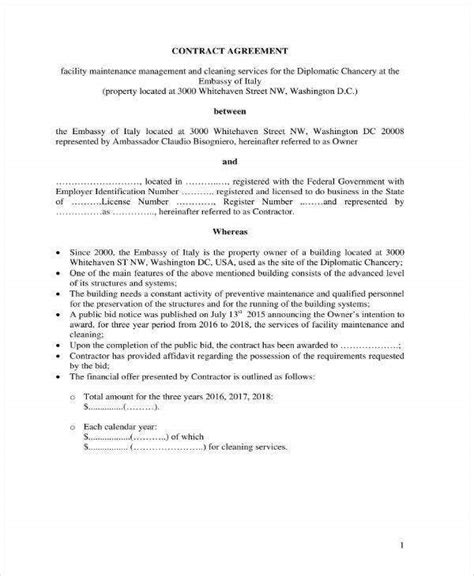 No need to draft a separate template if you use our employer of. 9+ Maintenance Service Contract Templates - Word, Google ...