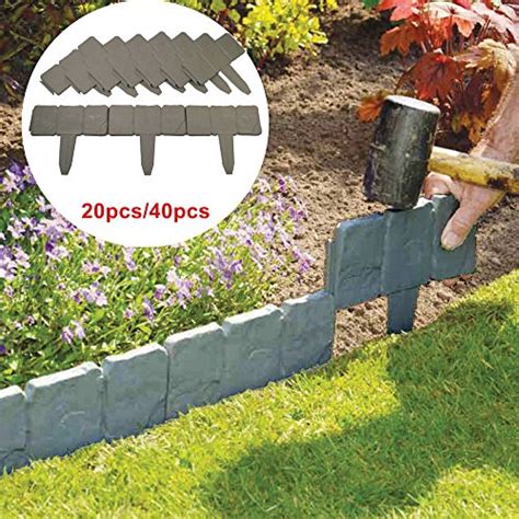 Creating beautiful lines, garden edging draws attention to flower beds and, rather handily, stops visitors from crushing your plants. 20/40X Lakeland Cobbled Stone Effect Garden Edging Plastic ...
