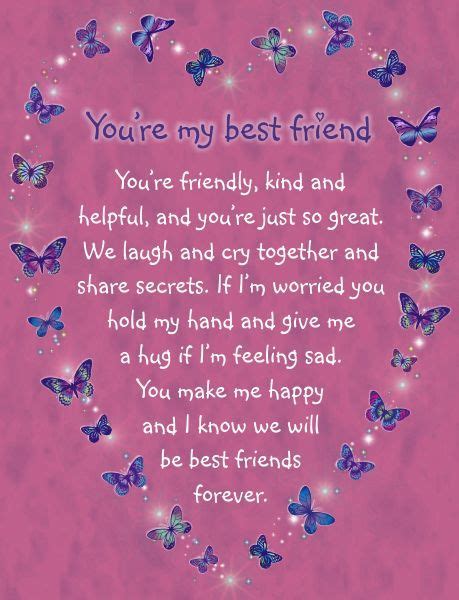They are ready to support us. Friendship Poems For Kids Best Friends | Friendship poems, Best friend cards, Cards for friends