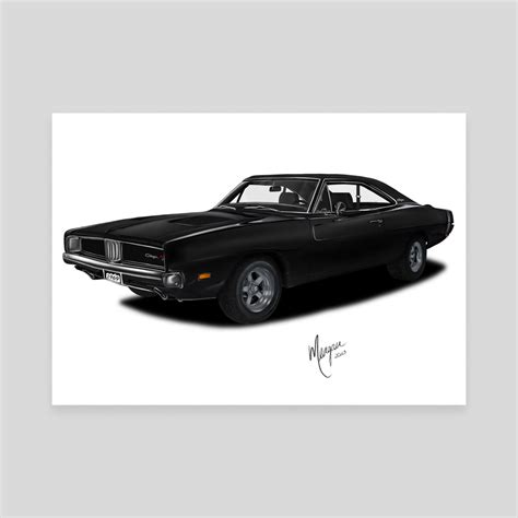 1969 Dodge Charger Rt An Art Canvas By Meagan Angelicoir Inprnt
