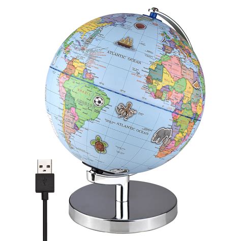 World Globe Illuminated Ar Globe With Stand Educational Led Augmented