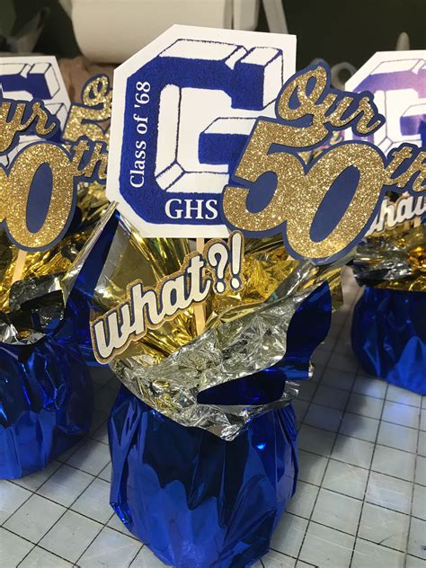 50th Class Reunion Centerpieces Less Than 2 Invested In Each Class