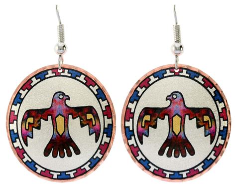 Colorful Southwestern Thunderbird Earrings Buy Chic Native Earrings