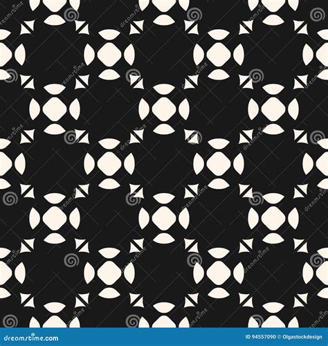 Vector Monochrome Seamless Pattern Funky Abstract Texture Stock Vector