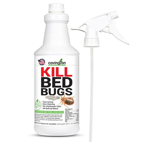 Covington Naturals Bed Bug Spray For Home Large 32 Ounce Quart Starts