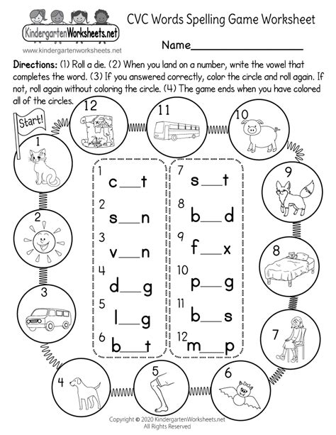 First grade worksheets spelling worksheets kindergart
