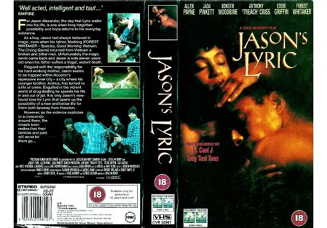 Jason S Lyric 1994 On Columbia Tri Star Home Video United Kingdom Vhs Videotape
