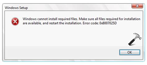 FIX Windows Cannot Install Required Files 0x8007025D