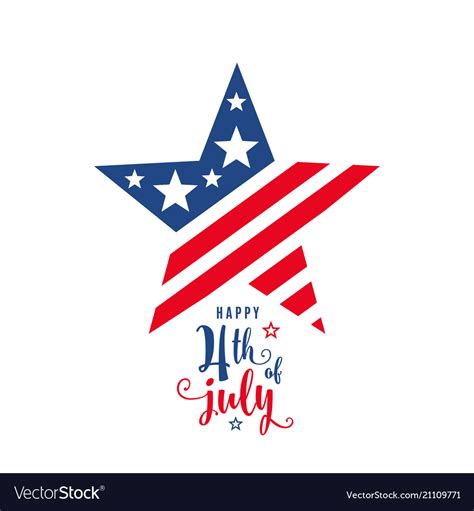 4th Of July Celebration Holiday Banner Star Shape Vector Image