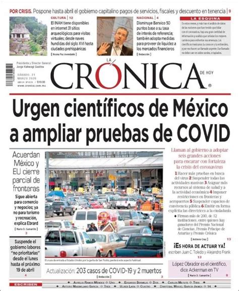 Las Mejores 161 Portadas De Periodicos De Hoy En Mexico