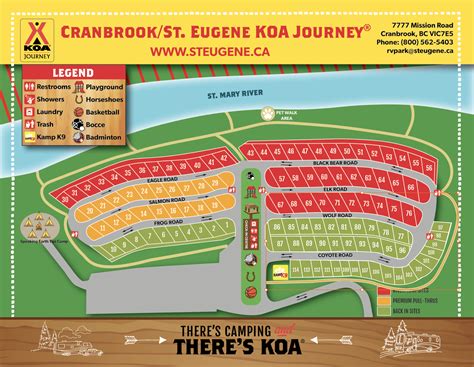 Cranbrook British Columbia Campground Map Cranbrook St Eugene Koa Journey