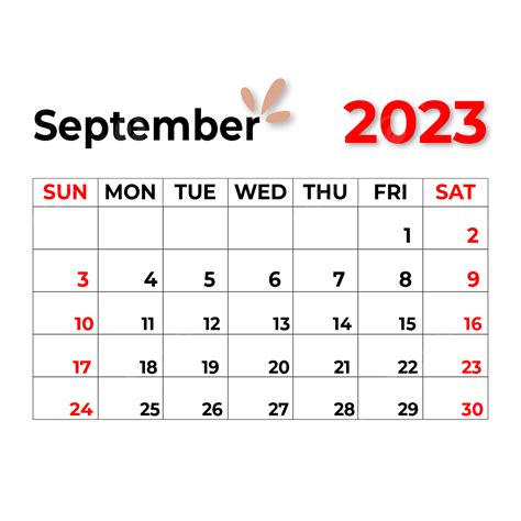 Kalender Bulanan September 2023 Rancangan Png Vektor Png Dan Vektor