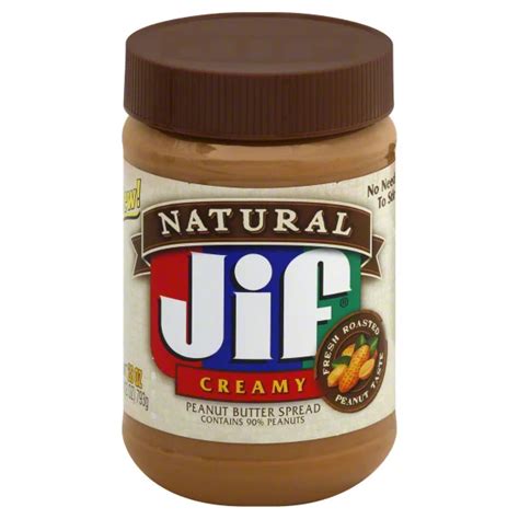 Jif Natural Low Sodium Creamy Peanut Butter Shop Peanut Butter At H E B