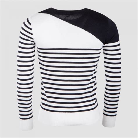 Pull à capuche noir sans manche pour homme taille m de la marque zara. Pull marinière homme DEEPEND à prix dégriffé