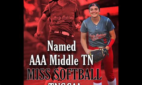 Munn Named Middle Tennessee Miss Softball By Tnsca Thunder Radio