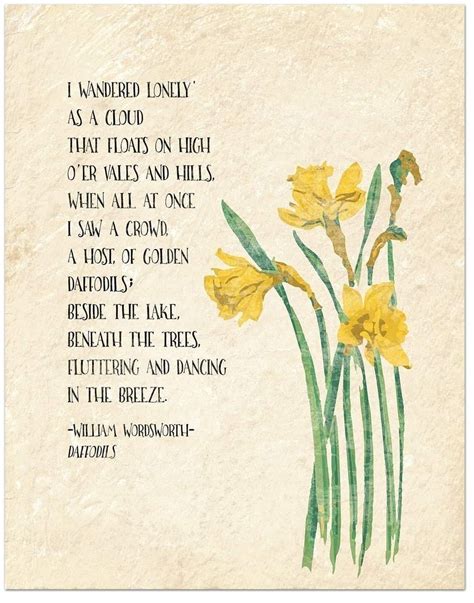 Daffodils By William English Literature A Community