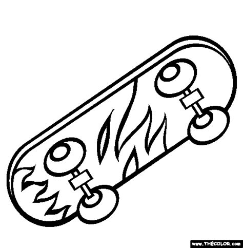 35 Dessins De Coloriage Skateboard à Imprimer Sur Page 1