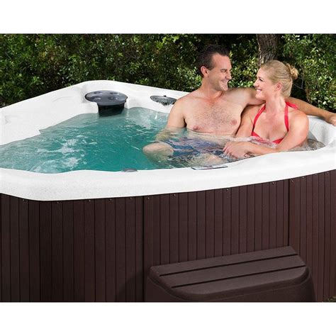 Lifesmart Spas Person Jet Plug And Play Hot Tub With Ozonator In Espresso Hot Tub