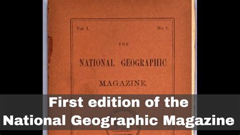 22nd September 1888 First Edition Of National Geographic Magazine