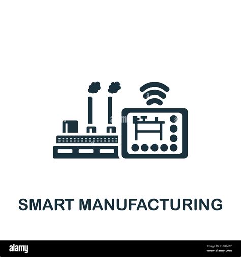 Smart Manufacturing Icon Monochrome Simple Icon For Templates Web