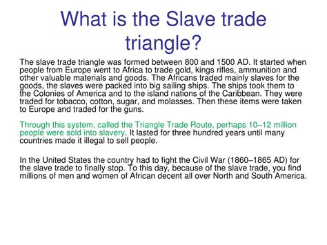 Ppt Slave Trade Triangle Powerpoint Presentation Free Download Id816052